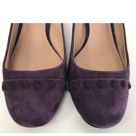 Tory Burch Colt Studded Purple Suede Pumps New - Picture 3 of 6